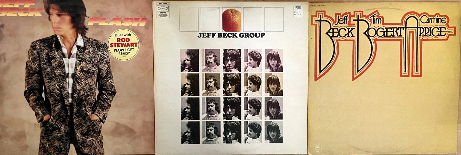Schallplatten: Jeff Beck 3 LP's - Flash, Jeff Beck Group, Beck, Boggert & A – Gebraucht aus Savagnier von Ne2065