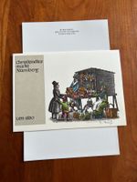 Gedenkblatt Orginal Holzstich und Unterschrift Riess  (F43)