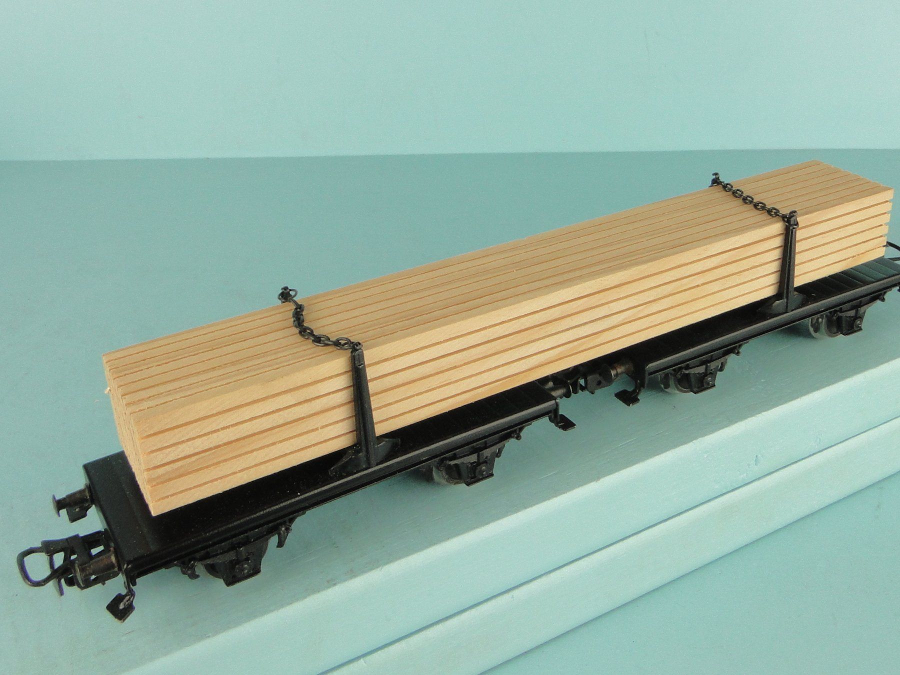 Märklin Modellini di ferrovie: Märklin 4665 Langholzwagen – Usato da Bülach venduto da cann11 4