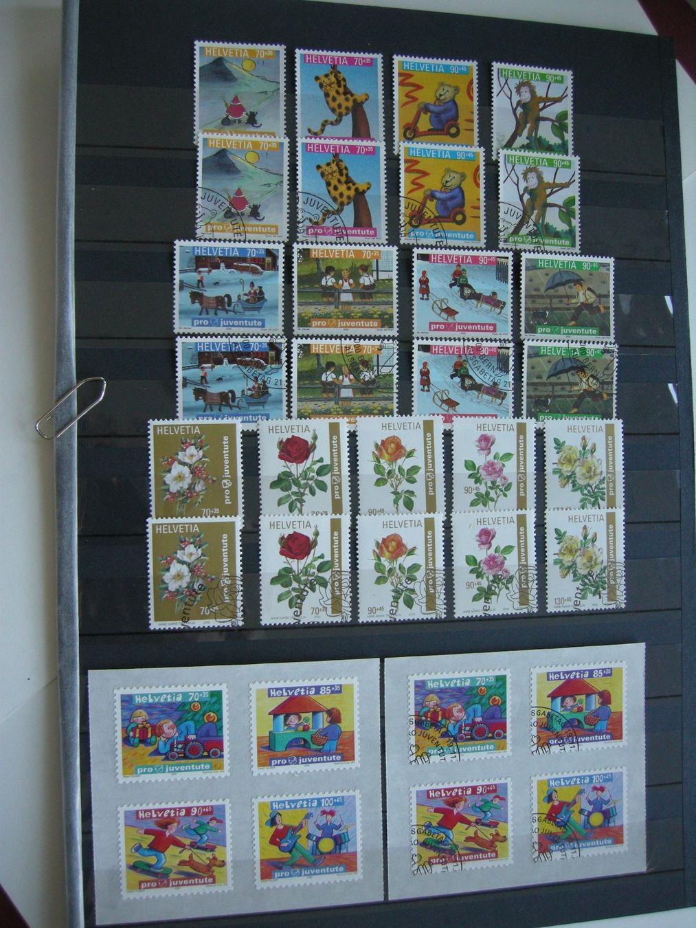 Tutti i francobolli: 2000 -2003, 4 SÄTZE PRO JUVENTUTE POSTFRISCH+ERSTTAG, FRANKA – Usato da Rüti ZH venduto da jupi1945