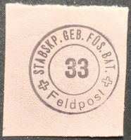 FP-Ausschnitt 2.WK, Stabskp Gebirgs Füsilier Bat 33, Inf
