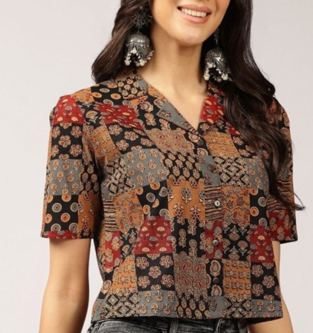 Blusen: Bluse, Patchwork Muster cotton – Neu und originalverpackt aus Burgdorf von LittleNora