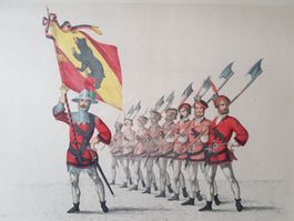 Jenny Heinrich (1824-1891) Lithographie Bernpanner Berne