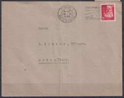 P87) Brief mit Porto, sehe Scan