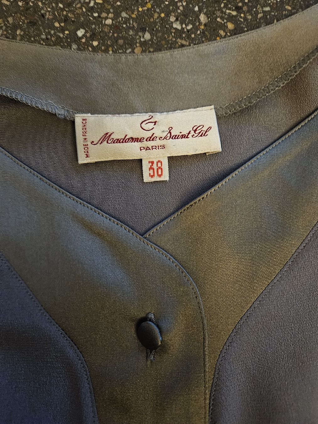 Blusen: Madame de Saint Gil Bluse Seide Grau Grösse 38 – Neu (gemäss Beschreibung) aus Anwil von tamoos 4