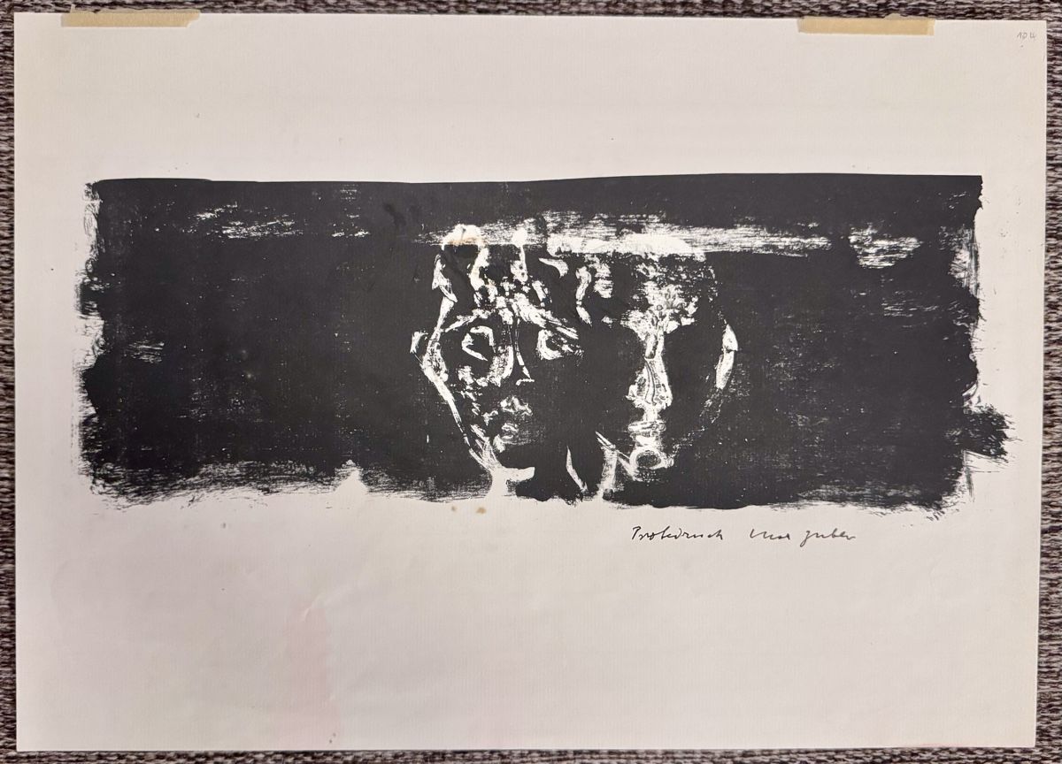 Grafica & Litografie: MAX GUBLER - Lithografie Probedruck – Usato da Basel venduto da accidental