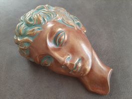 50er 60er Jahre vintage Wandmaske Wandkopf Achatit Germany