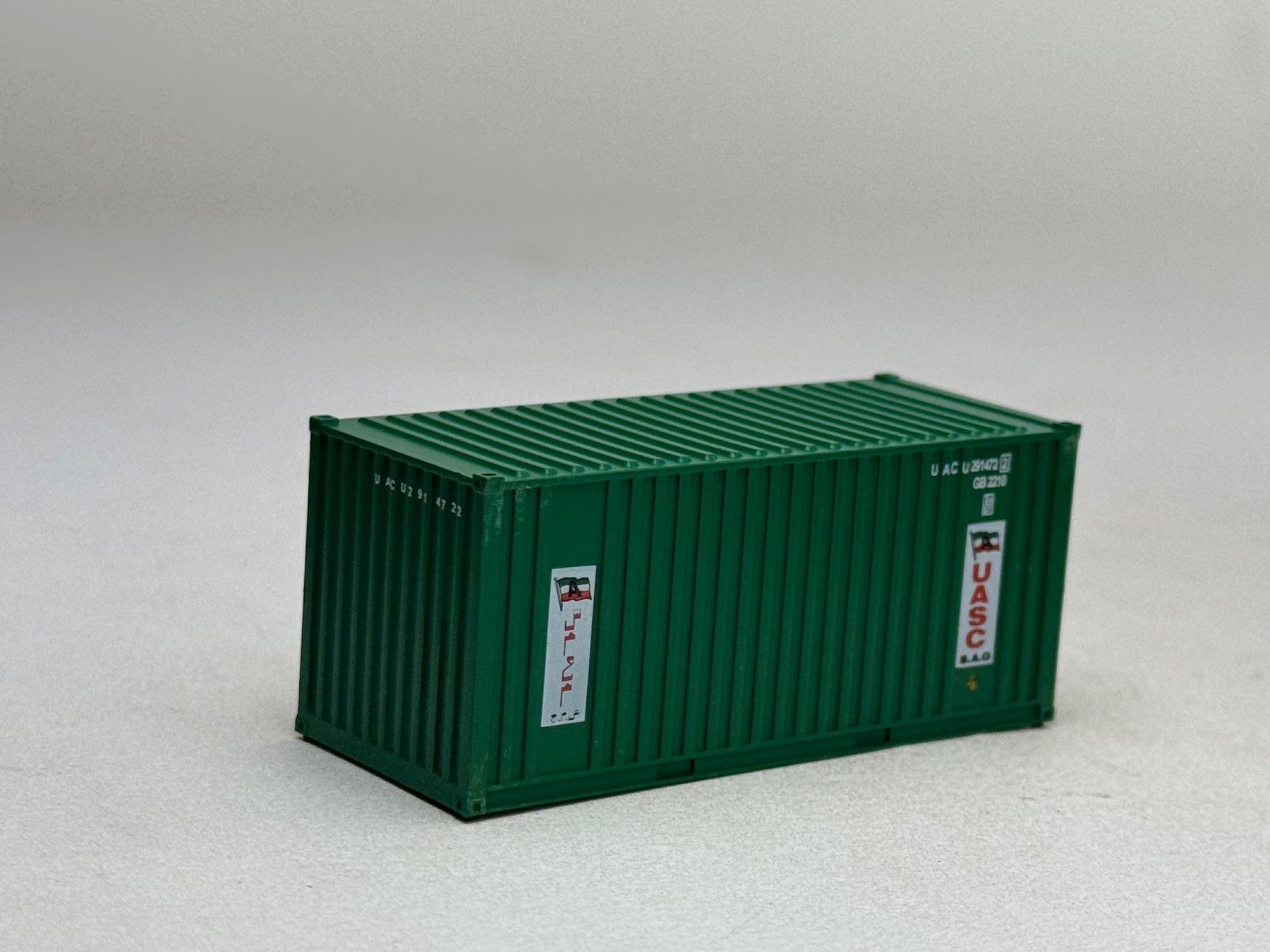 Modellini di ferrovie: EB- 20 Ft. Container UASC grün – Usato da Elm venduto da Wikmtz