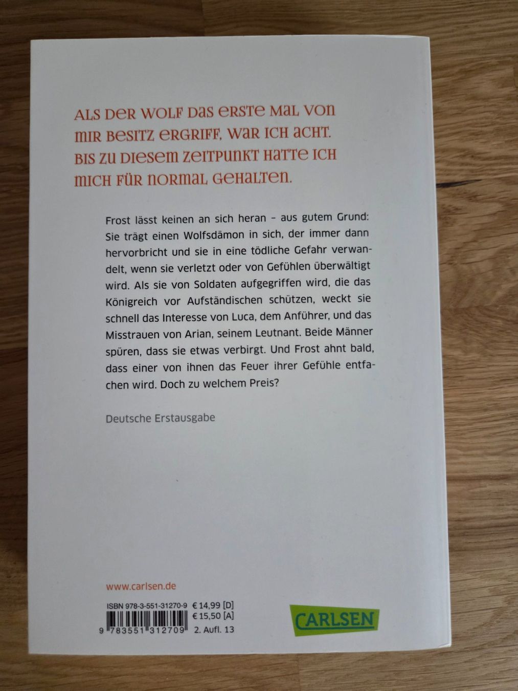 Libri: Zoë Marriott: Frostblüte – Usato da Hedingen venduto da MoonCardCollect 1