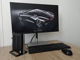 Workstation HP Tiny 800 G3  I7 16/512  Monitor 27" QHD 