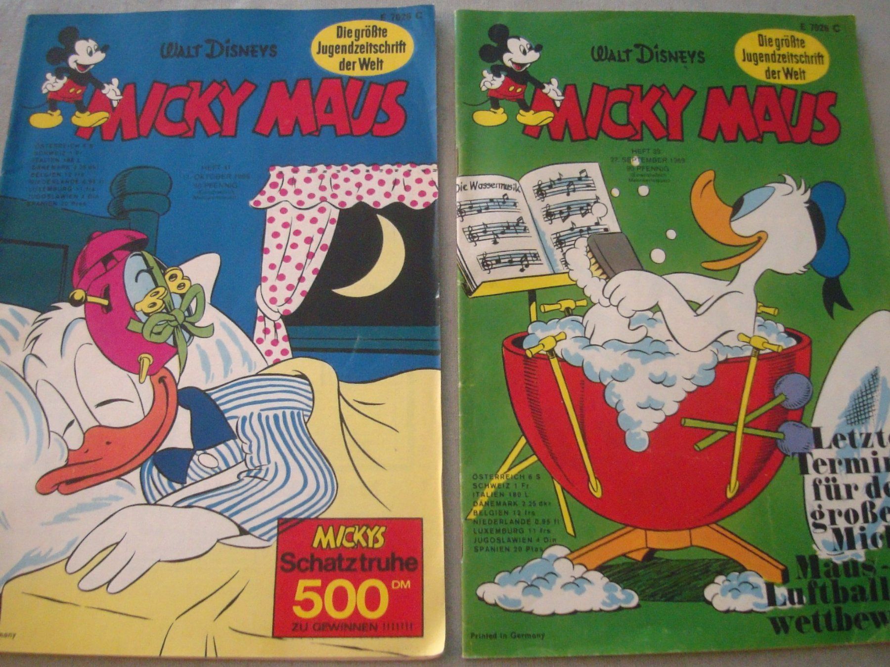 BD: 2 Micky Maus - Heft 39 / 41 - 1969 – D'occasion à Neuenegg par flohcante
