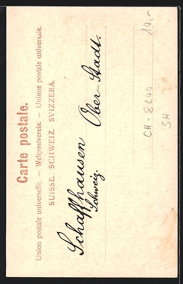 Cartoline postali: Schaffhausen, Strassenpartie in Oberstad – Usato da Berlin venduto da bartko-reher 1