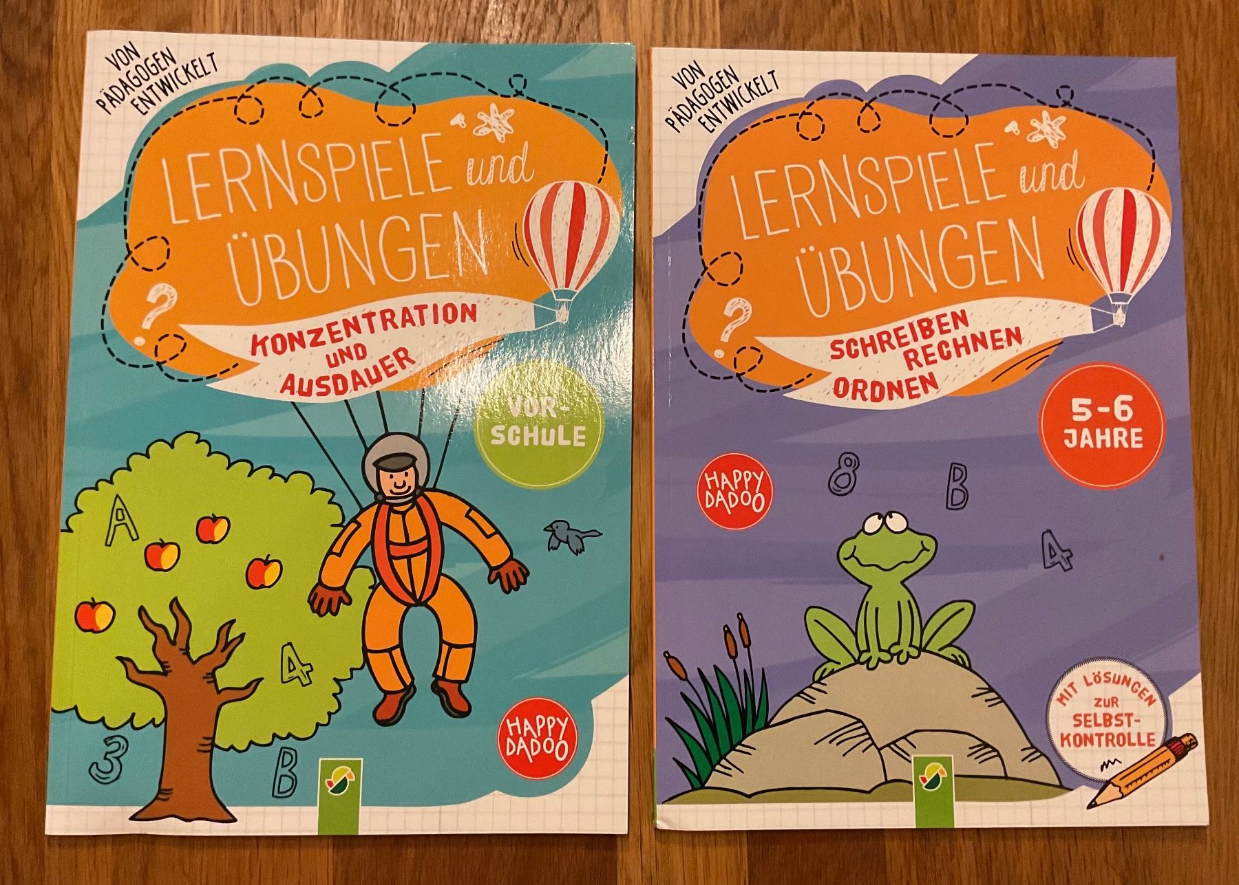 2 Lernhefte für Vorschule, 5-6 Jahre, Top Zustand! (Neu (gemäss