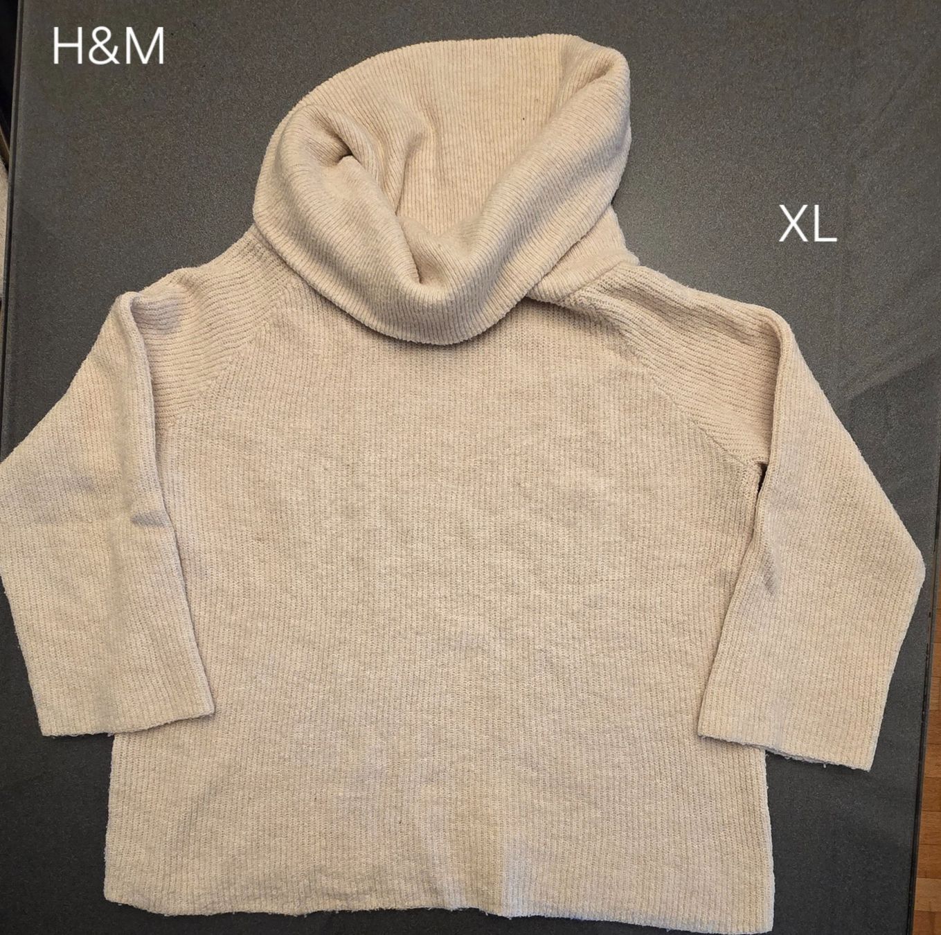 H&M Maglioni & Felpe: H&M Rollkragenpullover, Beige, XL – Usato da Meggen venduto da everydaysale