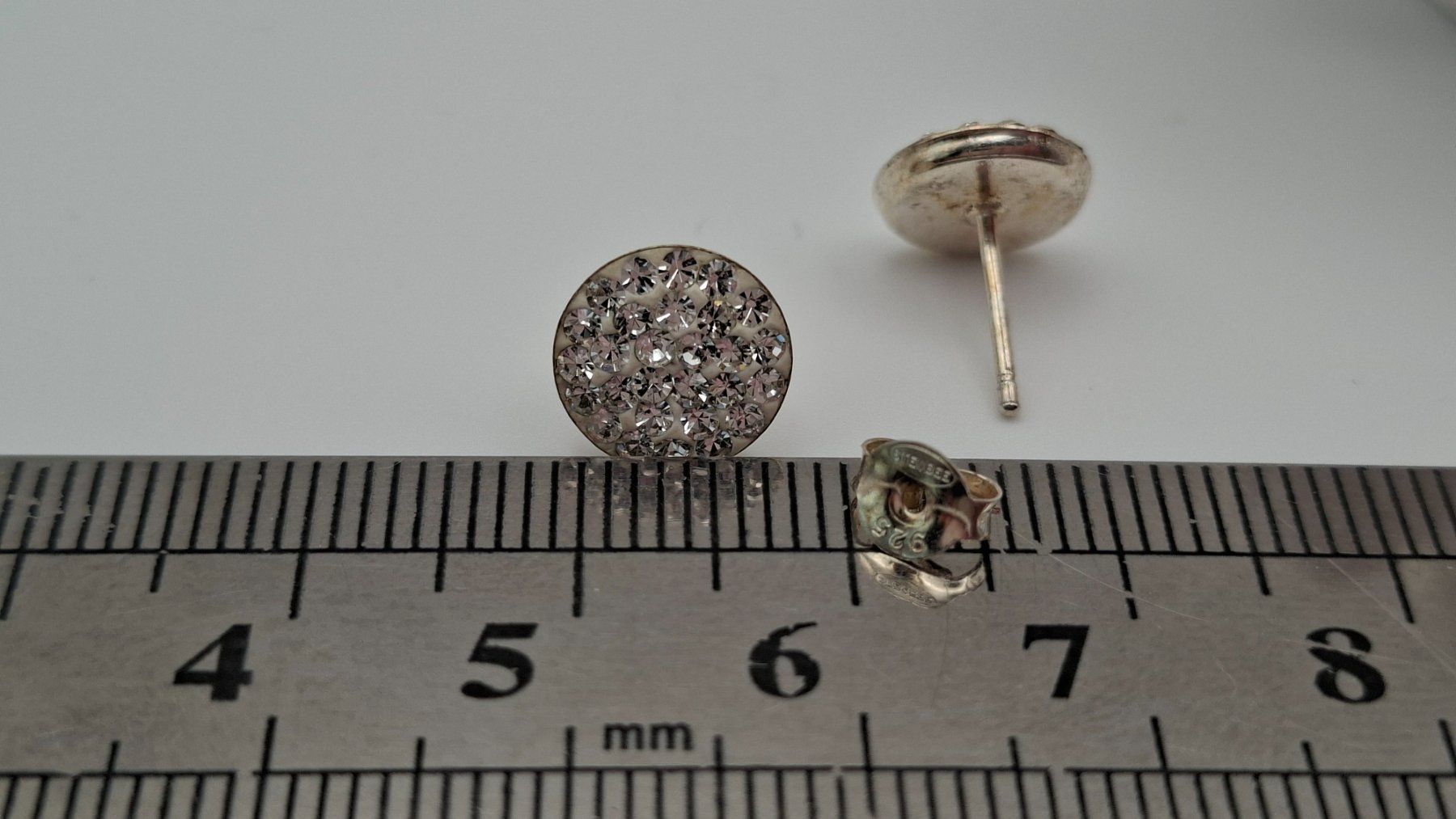 Orecchini pendenti & Orecchini a lobo: Ohrstecker rund Strass Silber 925 neuwertig – Usato da Kriens venduto da Wolly85 1