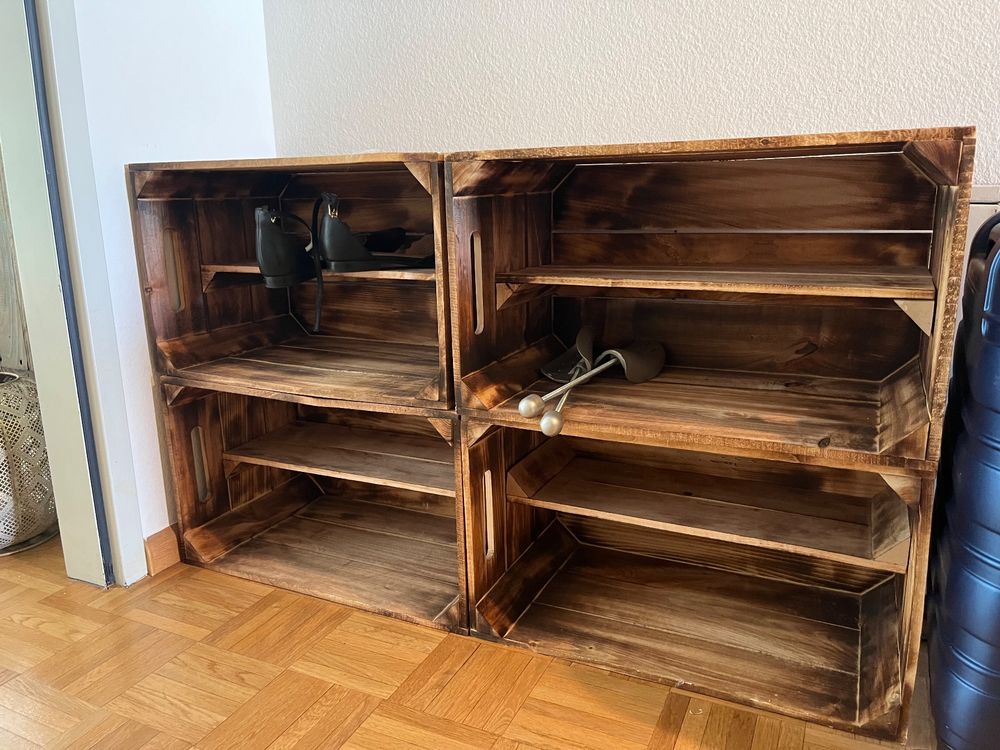 Luxus Schuhregal Aus Weinkisten Bild