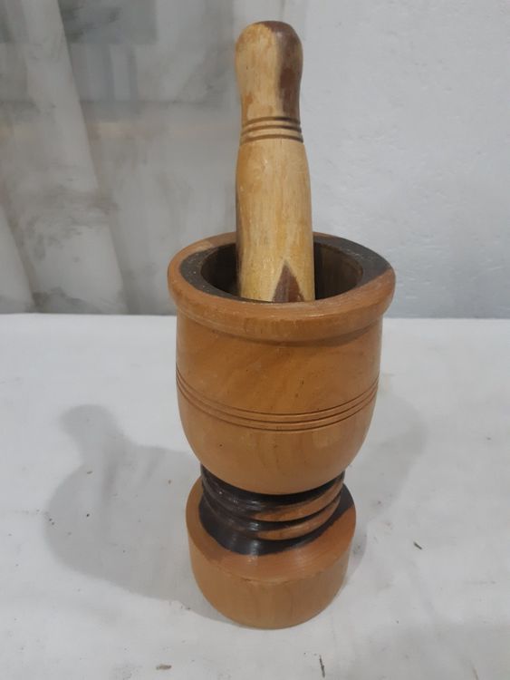 Mörser mit Stößel,Küchenmörser, Gewürzmörser, in Handarbeit (Neu ...