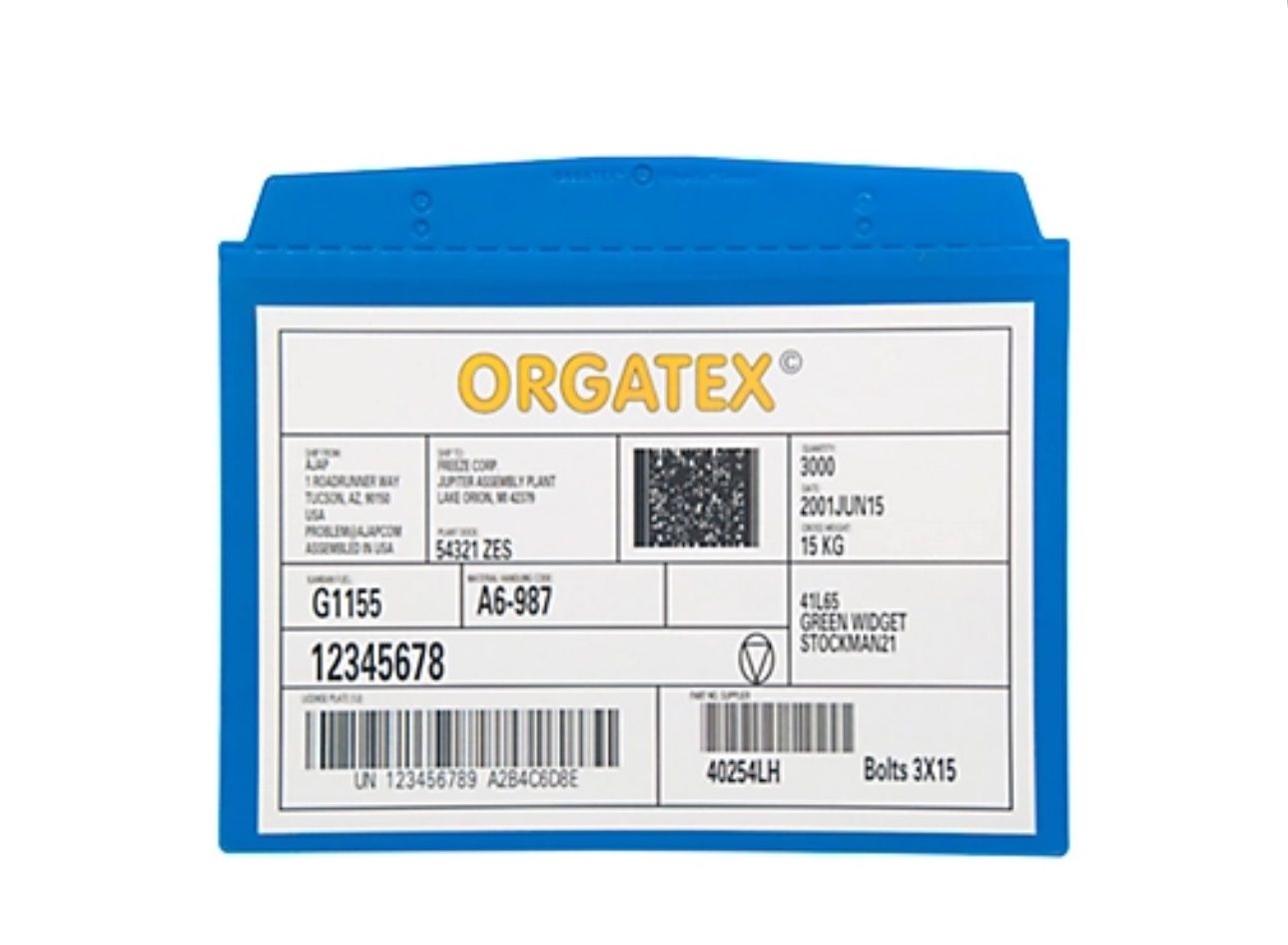 Buste & buste per spedizione: 10 Stk. neue Orgatex Sichttaschen, A4 quer, blau – Nuovo e nell'imballaggio originale da Necker venduto da liq24