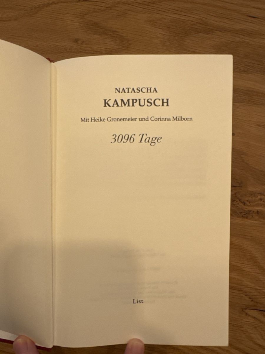Libri: Natascha Kampusch – 3096 Tage – Usato da Herisau venduto da Jumanji-J 1