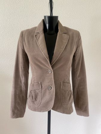 H&M Cord Sakko Blazer Gr. 34 Beige