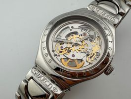 SWATCH Automatik Squelette Herrenuhr aus Stahl