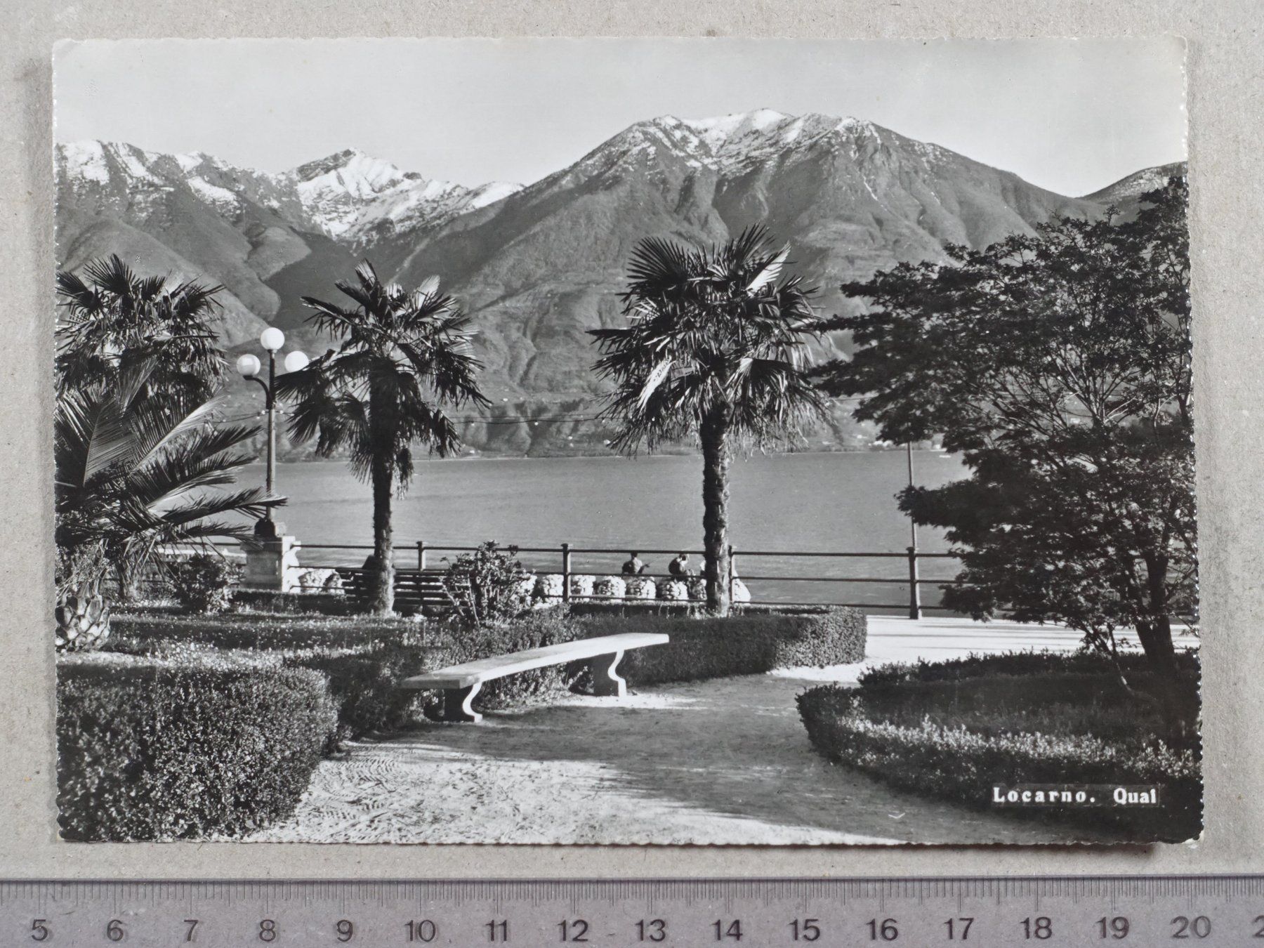 Cartoline postali: Locarno, Quai, 1952 – Usato da Lenzburg venduto da fh1