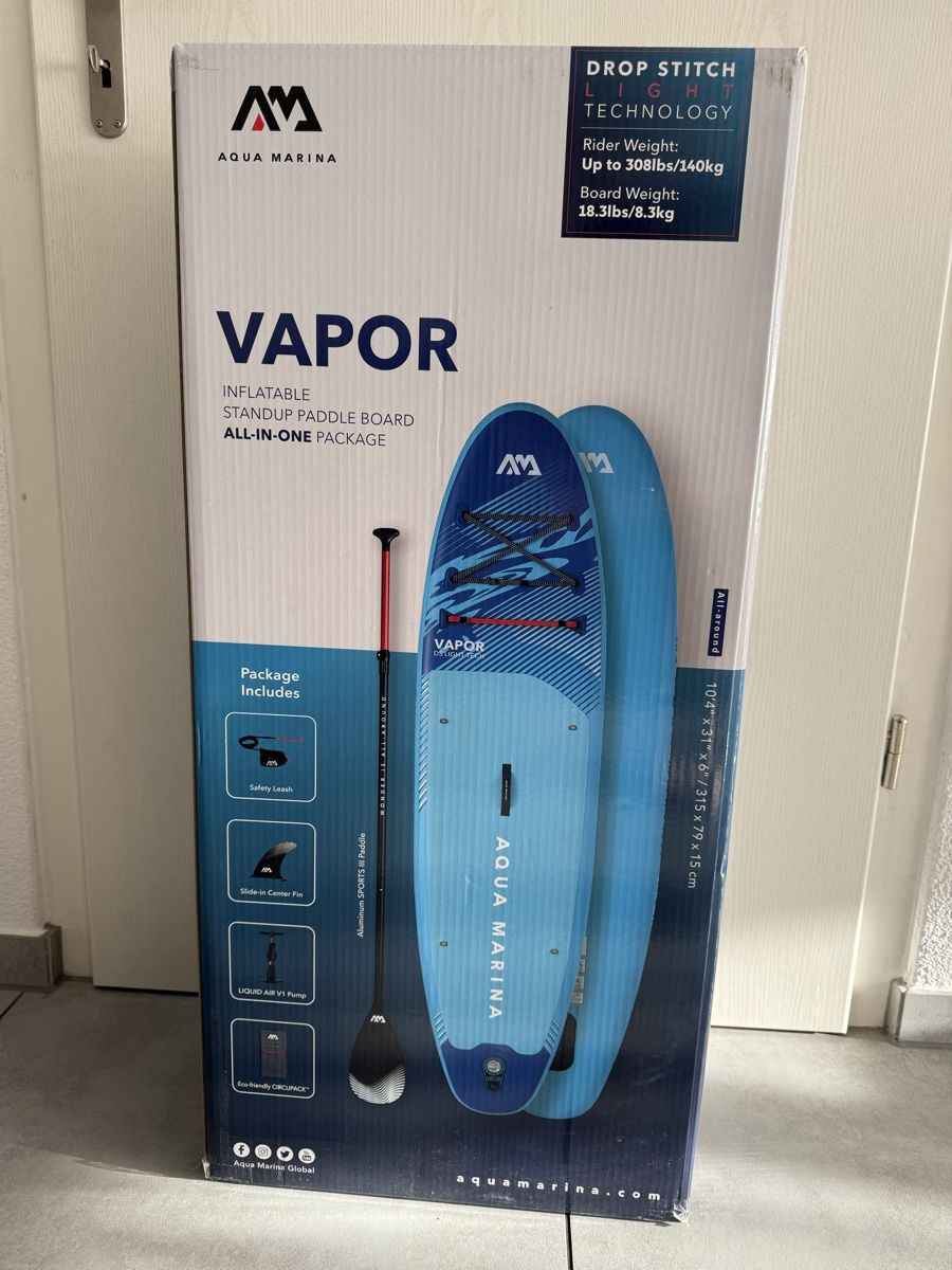 Aqua Marina Tavole da surf e di nuoto: Sup Aqua Marina Vapor  – Nuovo e nell'imballaggio originale da Kölliken venduto da Iridiumblck