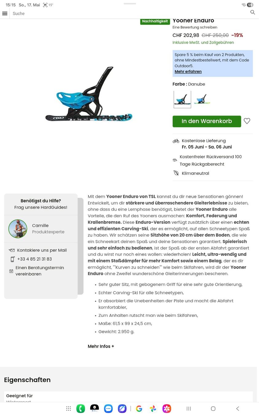Sci: Monoski, Sitzski, Yooner Enduro – Nuovo (secondo la descrizione) da Adetswil venduto da Bluebear 6
