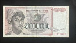 Jugoslawien 500000000 Dinar 1993