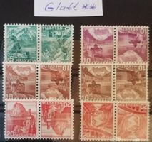 6 Kehrdruck Landschaften Glattes Papier postfrisch