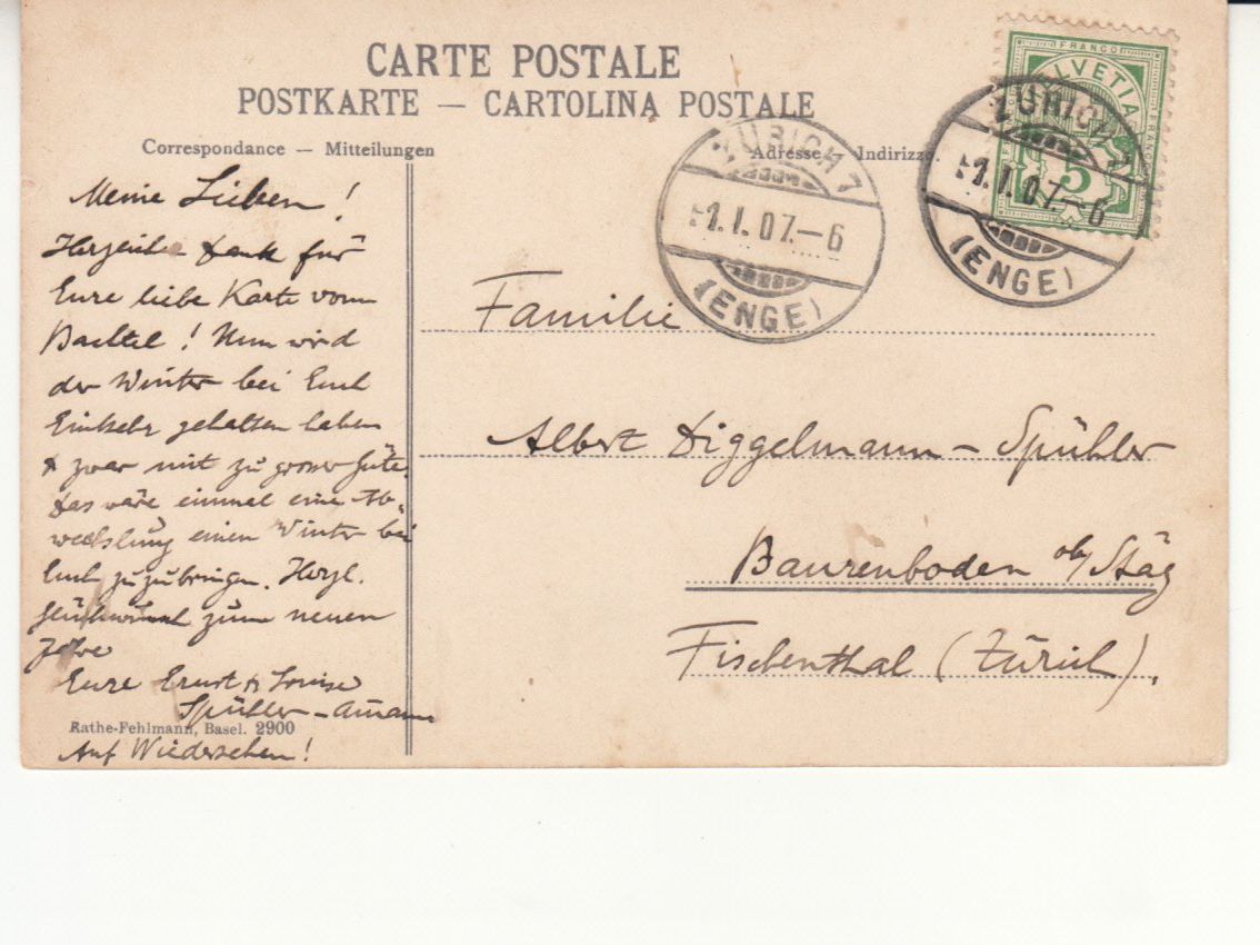 Cartoline postali: Zürich Landesmuseum 1907 – Usato da Bürglen TG venduto da StampGraf 1