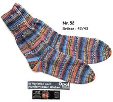 Handgestrickte "Hundertwasser" Socken  Grösse: 42/43  Nr.52