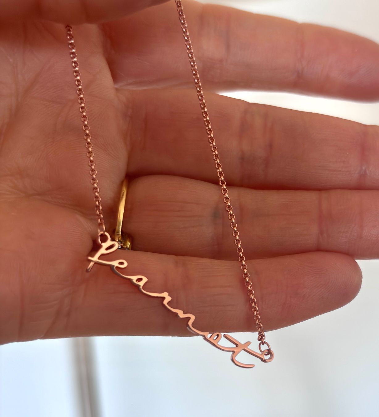 Catenine: Handmade Necklace,personalize charm. Rose Gold Plated . – Nuovo (secondo la descrizione) da Dübendorf venduto da S1973E
