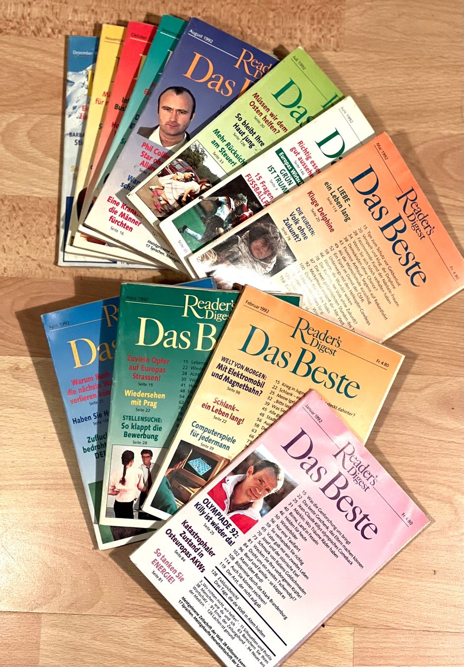 Zeitschriften & Magazine: Reader's Digest DAS BESTE Jan-Dez 1992 – Gebraucht aus Winterthur von Buchecke_54