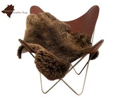 Lammfell Teppich Brown