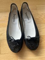 Repetto Cendrillon Ballerinas aus Veloursleder Snow Schwarz