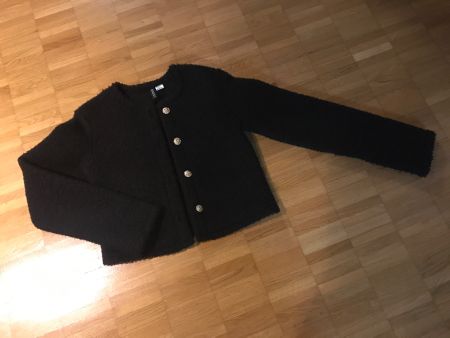 Flauschiges schwarzes Jäckli Gr XS