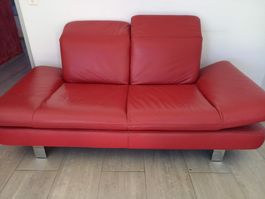 Ledersofa rot / Selbstabholung im Thurgau!