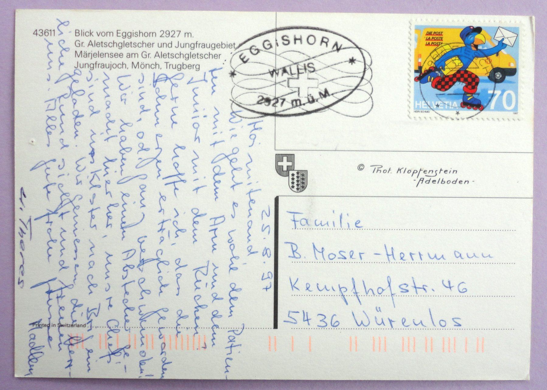 Cartes postales: Eggishorn – D'occasion à Fétigny par Billy2miny 1