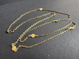 Silber Kette 800, vergoldet