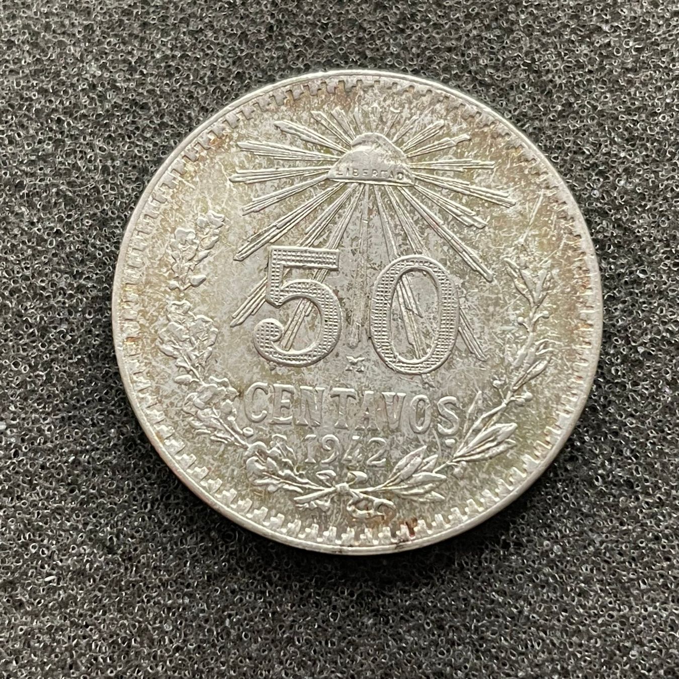 Tutti le monete: 50 Centavos Silber Mexiko 1942 -unc – Usato da Reitnau venduto da tb-muenzen