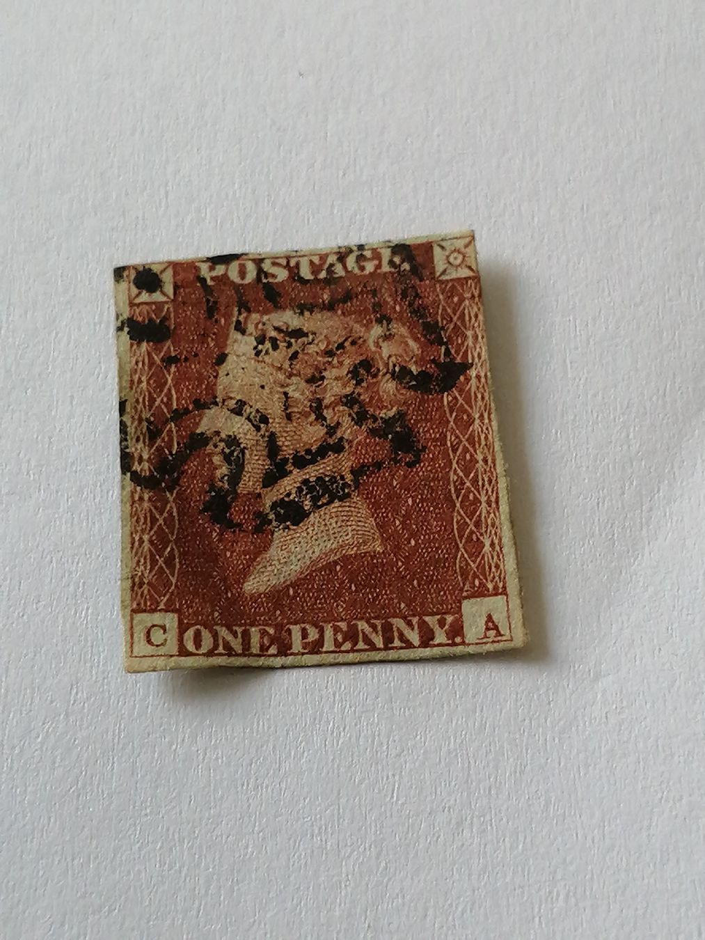 Alle Briefmarken: One Penny Red 1841  – Gebraucht aus Happerswil von tschergi