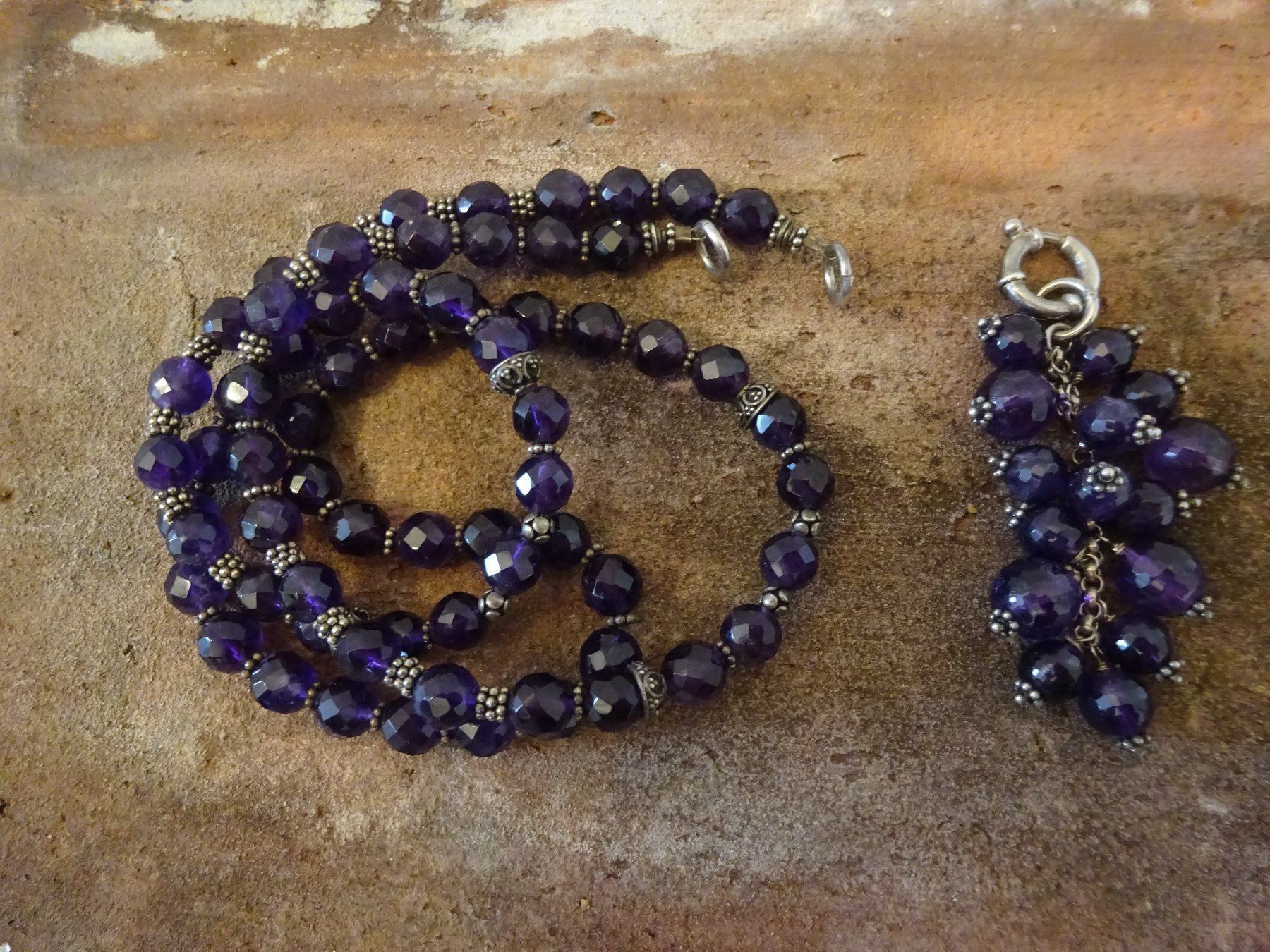 Catenine: Kette Amethyst Traube / 925 Silber – Usato da Esslingen venduto da FetteSchnecke 1