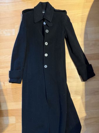 Mantel Wolle Kaschmir schwarz Gr. 38 gut