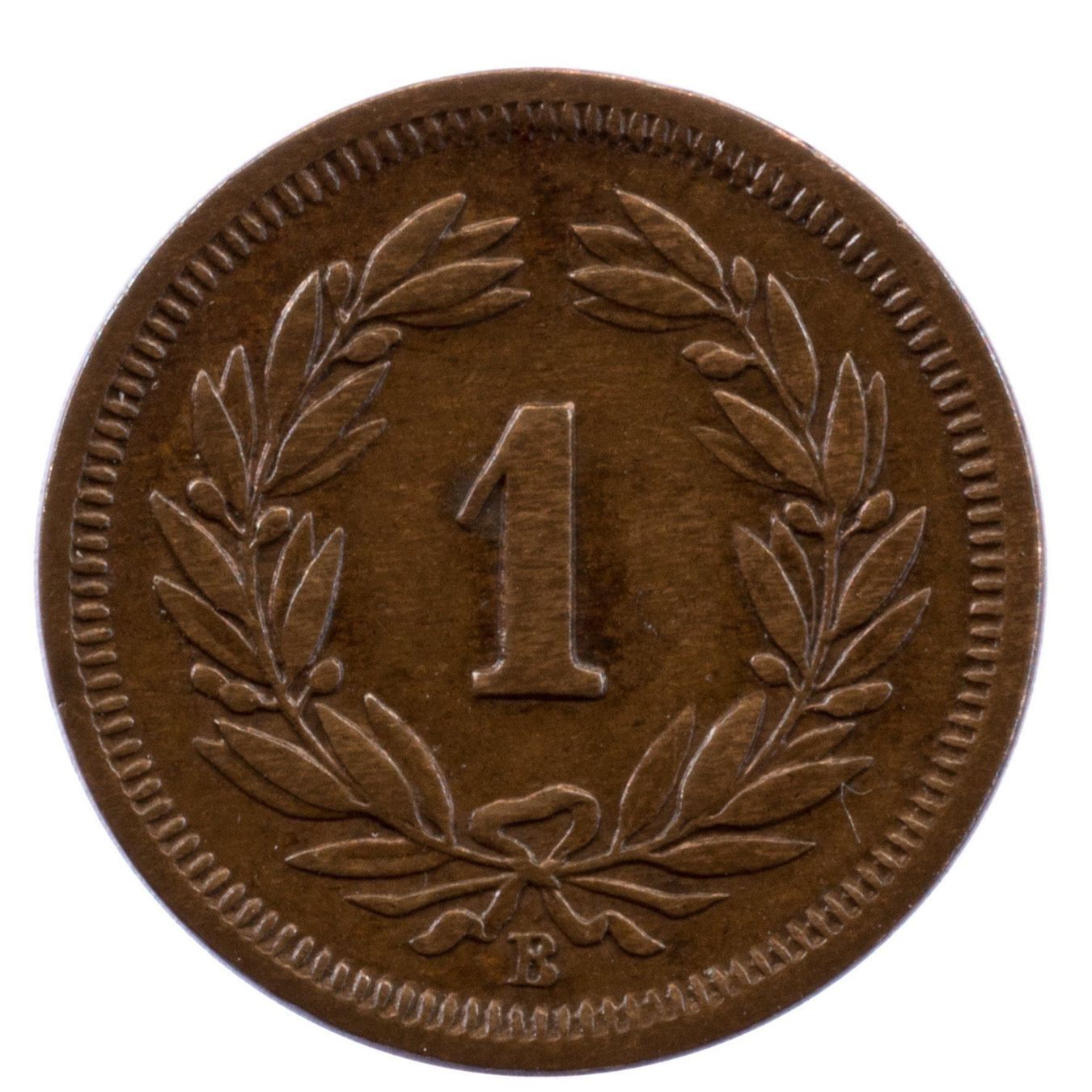 Tutti le monete: Schweiz / Suisse - 1 Rappen - 1853 - BR – Usato da Rotkreuz venduto da Swiss-Coins 1