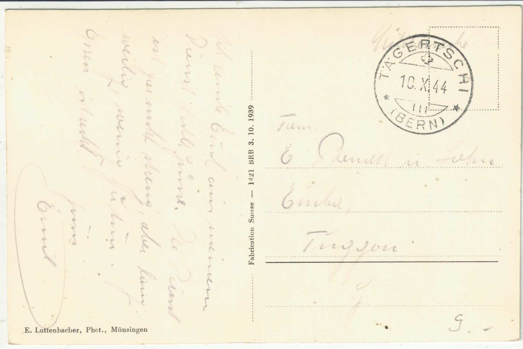 Cartoline postali: Tägertschi - Generalansicht – Usato da Ettingen venduto da Kartenplanet 1