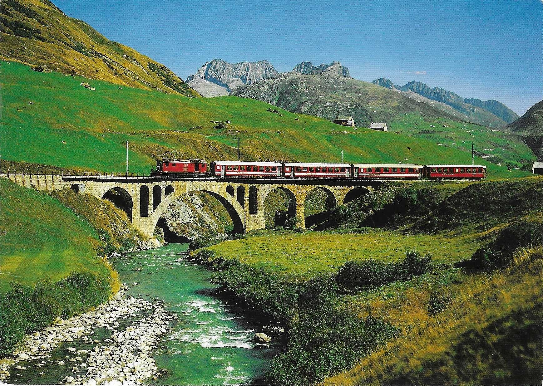 Ansichtskarten: Furka-Oberalp-Bahn bei Hospenthal – Neu (gemäss Beschreibung) aus Rothrist von Stranglehold
