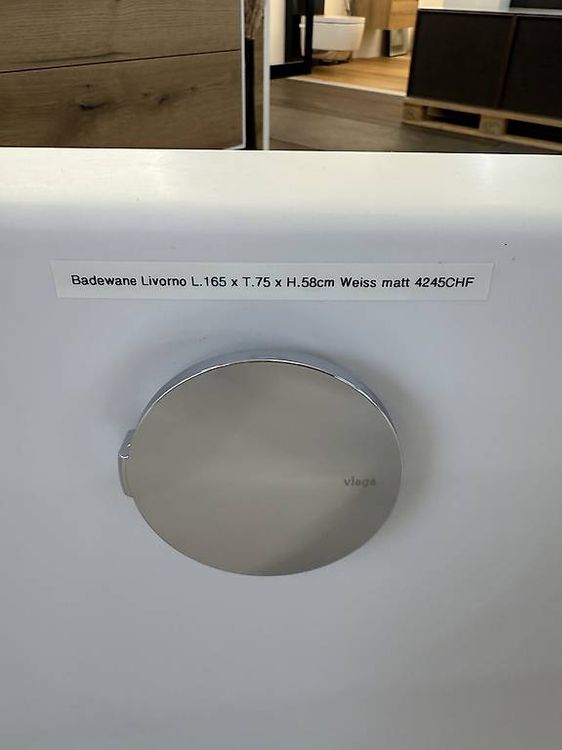 Livorno Oval F Badewanne Wand 165 x 75 cm 9