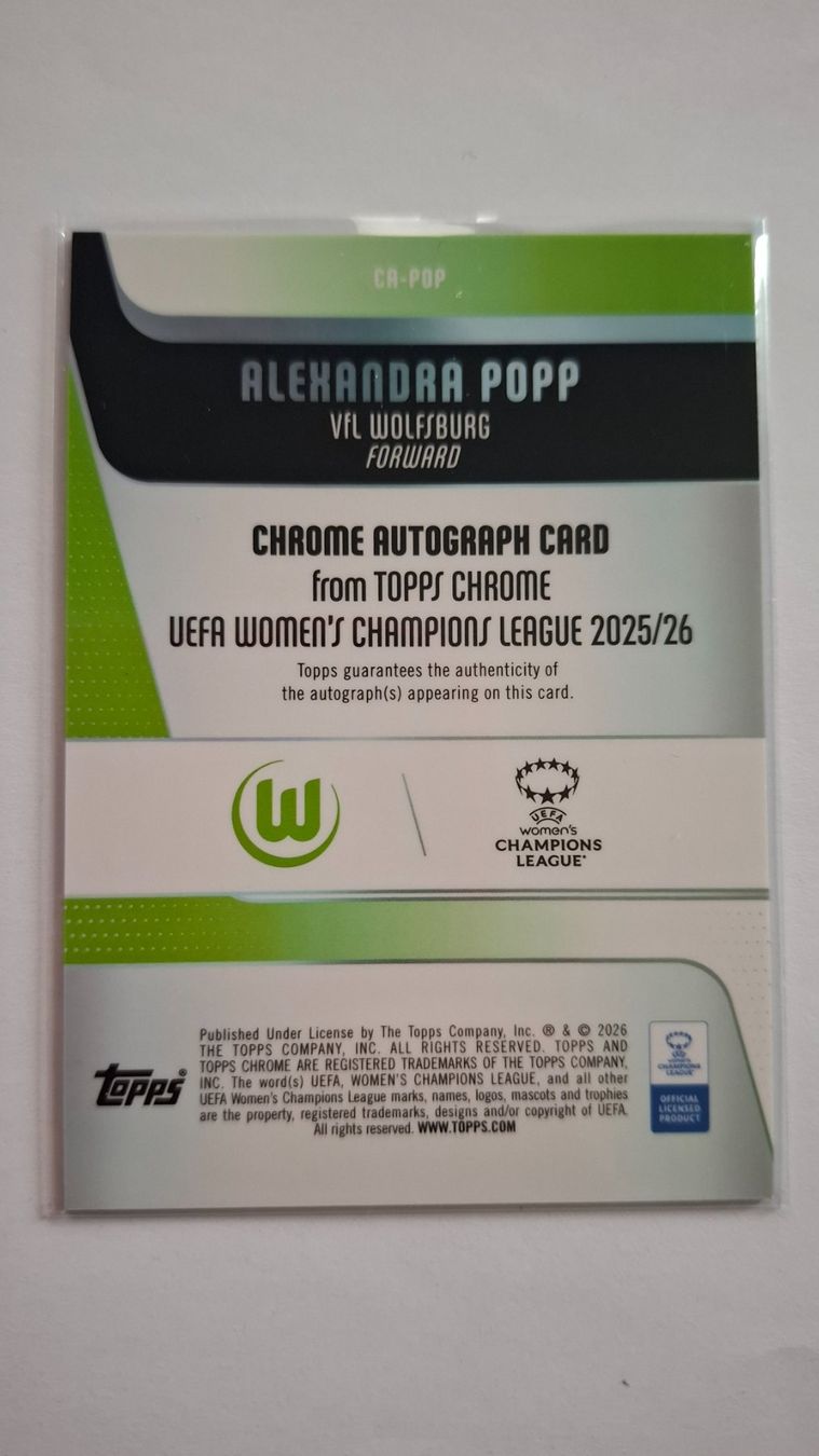 Topps Carte collezionabili: Alexandra Popp Auto Autograph Purple /75 – Usato da Neuhausen am Rheinfall venduto da Schweizer83 1
