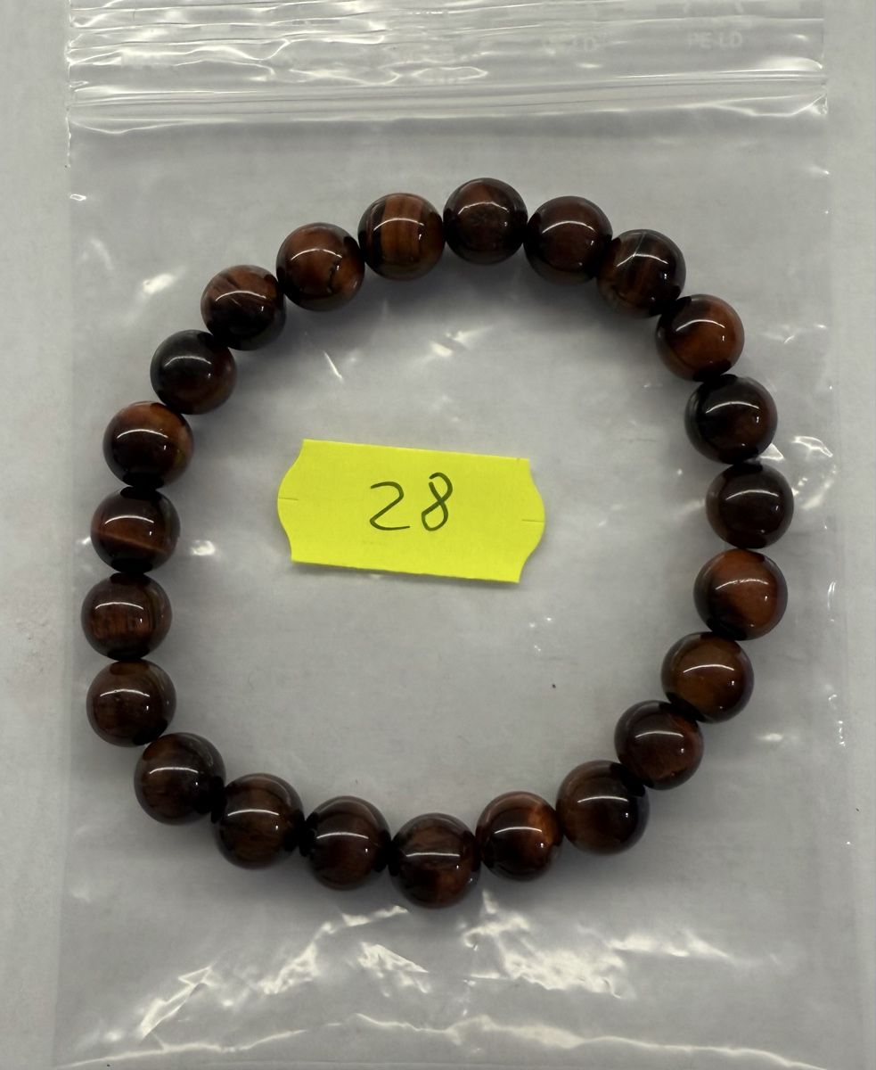 Bracciali & Braccialetti: Neues Tigerauge Armband, elastisch, Naturstein. – Nuovo e nell'imballaggio originale da Rheinfelden venduto da Gazzi